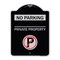 Signmission No Parking Private Property W/ No Parking Heavy-Gauge Aluminum Sign, 24" x 18", BS-1824-23799 A-DES-BS-1824-23799 - alternate 1